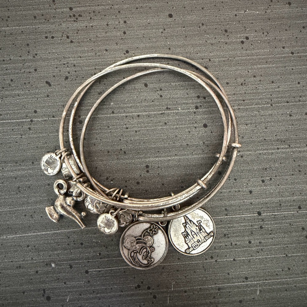 Silver Disney Charm Alex and Ani Bangle Bracelets